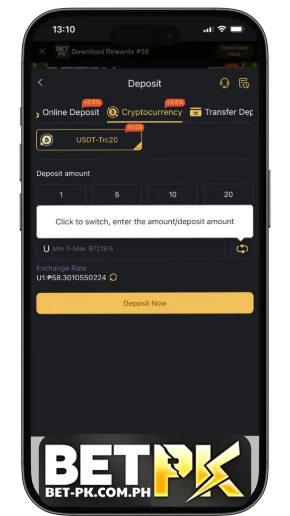Deposit 3 BetPK Deposit Guide 2
