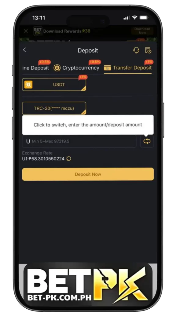 Deposit 4 BetPK Deposit Guide 3