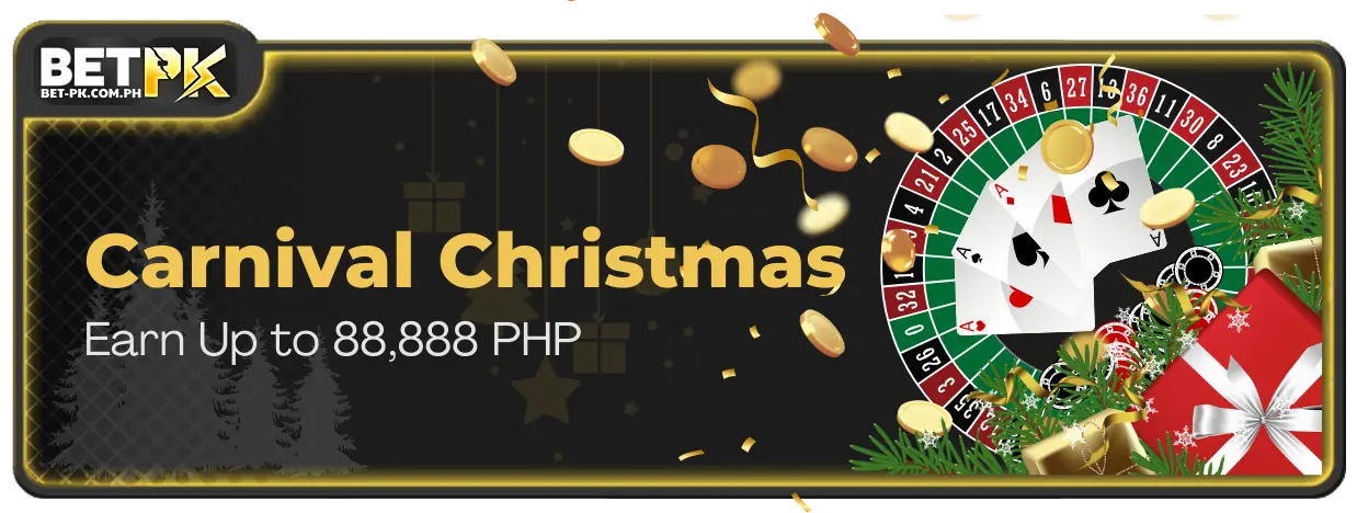 BetPK's Carnival Christmas Promo: Earn Up to 88,888 PHP Today! 4 Celebrate Carnival Christmas Season with 88,888 PHP at BetPK!